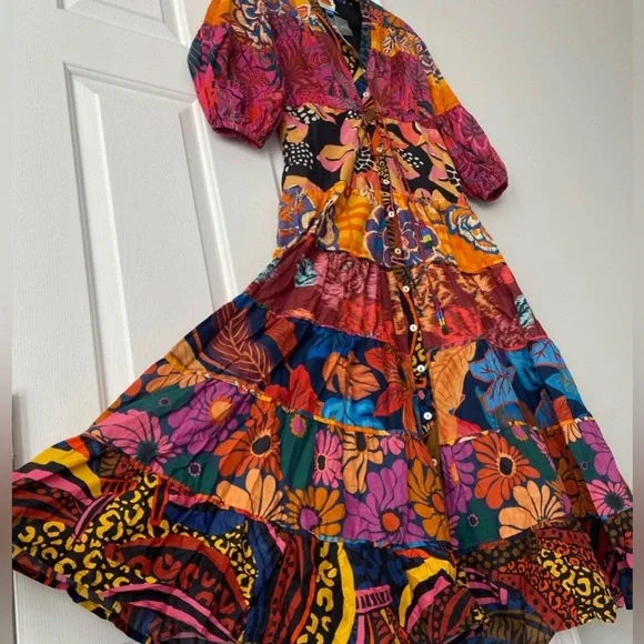 FARM RIO ANTHROPOLOGIE MAXI DRESS - Picture 3 of 6